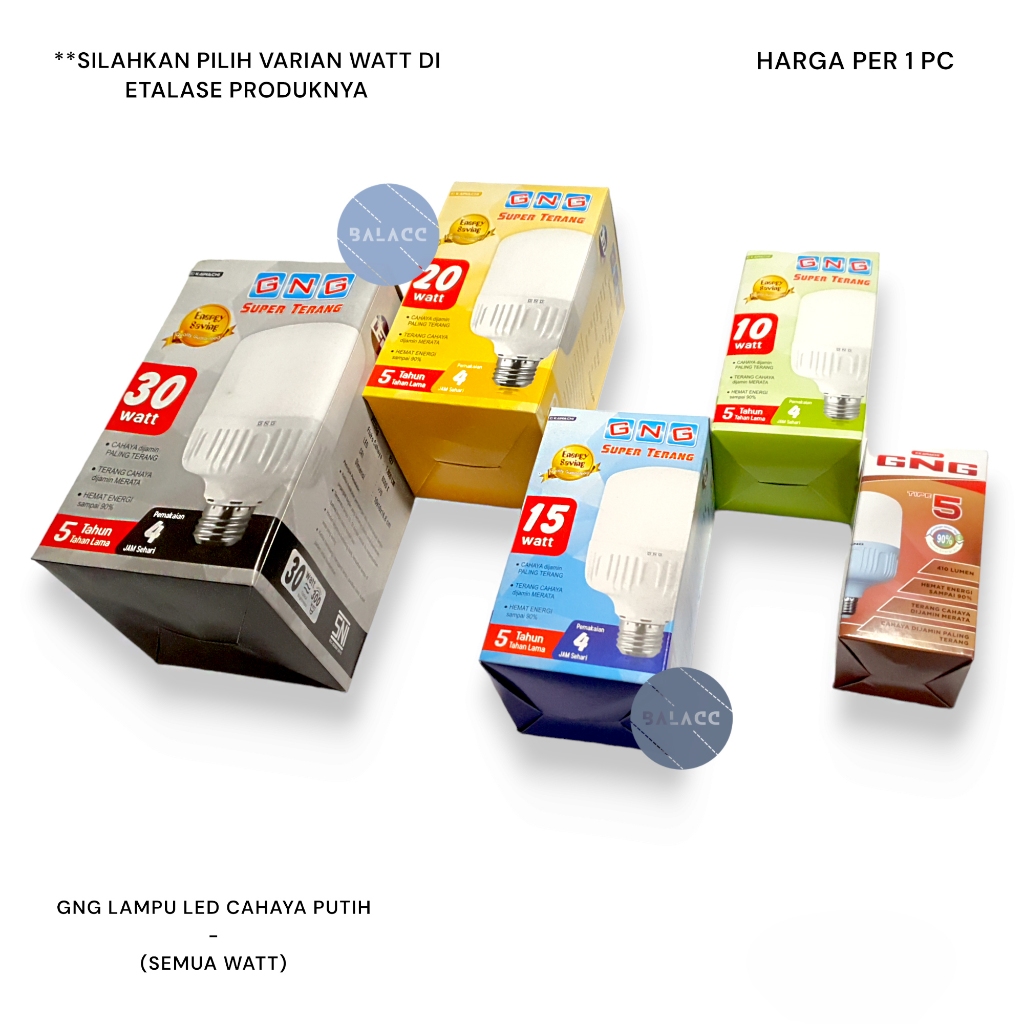 LAMPU LED GNG 5, 10, 15, 20 & 30WATT KAWACHI SUPER TERANG