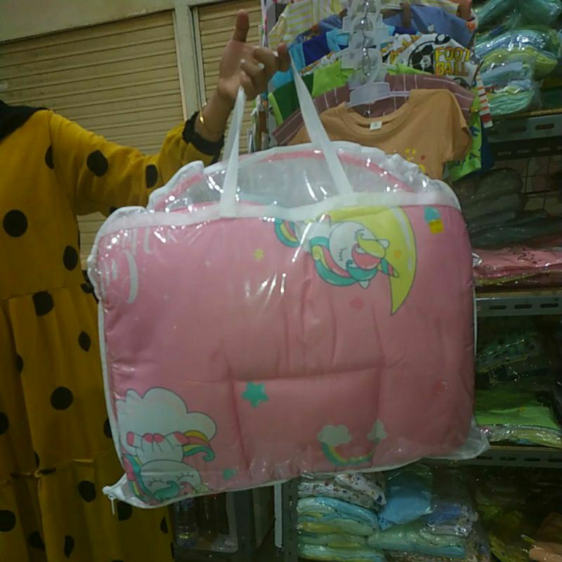 SET Kasur baby kojong Bantal Guling Motif Cewek Cowok