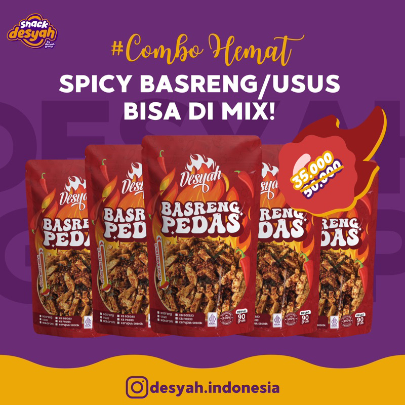 

Desyah Combo Hemat Promo 10 pcs Kemasan Biasa Snack / Kerupuk Seblak / Spicy Basreng / Kerupuk Bakso Ikan Tenggiri / Spicy Usus