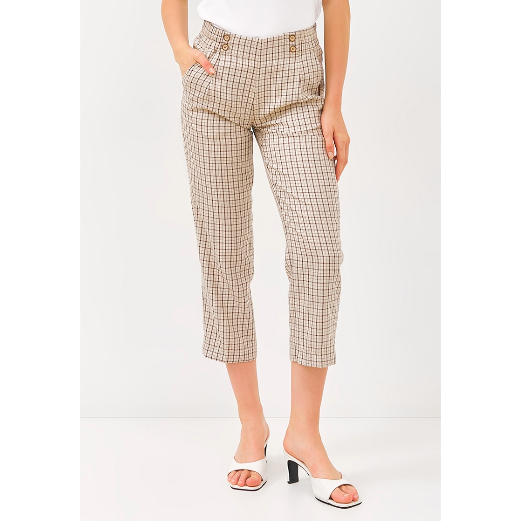 AKO Celana Panjang Brown Check  | 16-4005