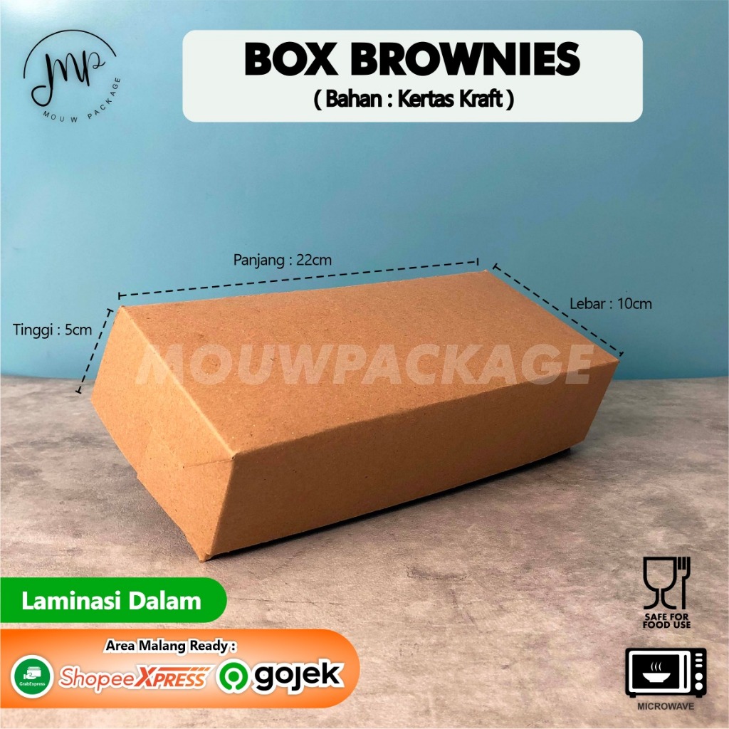 BOX BROWNIES / BOX KUE / CAKE BOX / KARDUS KUE BROWNIES