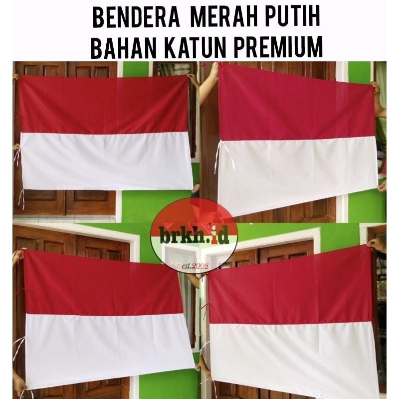 Bendera Merah Putih Bendera Indonesia Katun Premium Kecil - Besar - Jumbo