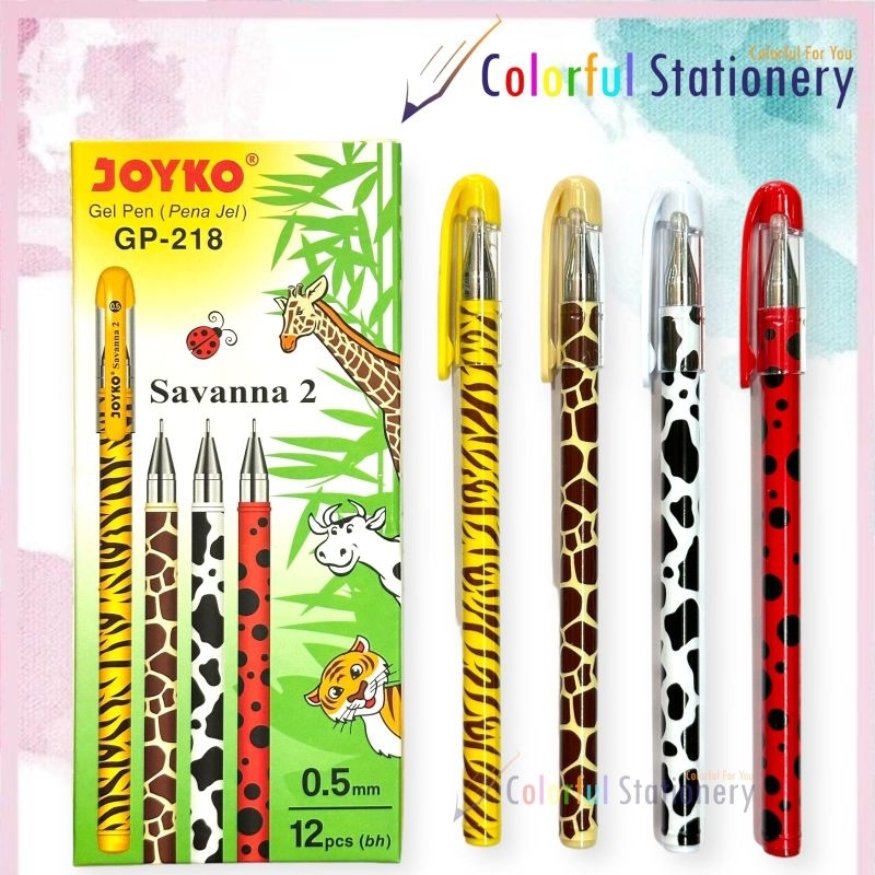 

Pulpen / Ballpoint / Pen Gell Joyko Savanna 2 GP-218 (12 Pcs)
