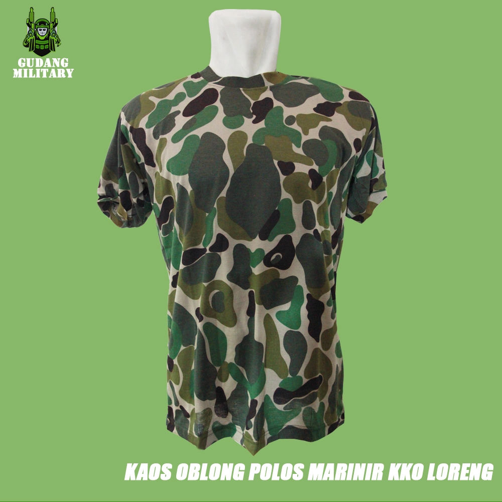 Kaos Oblong Loreng Marinir KKO Polos - Kaos Loreng Marinir