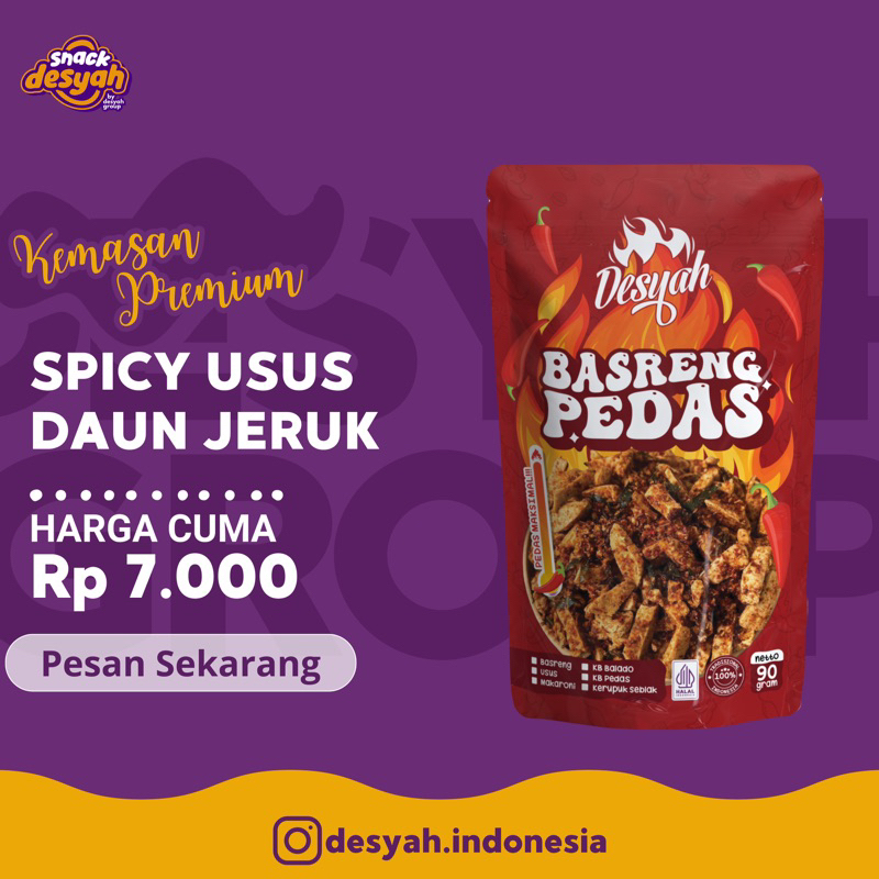 

KEMASAN PREMIUM KERIPIK USUS PEDAS DAUN JERUK 80 GR SNACK PEDAS KEKINIAN MAKANAN RINGAN