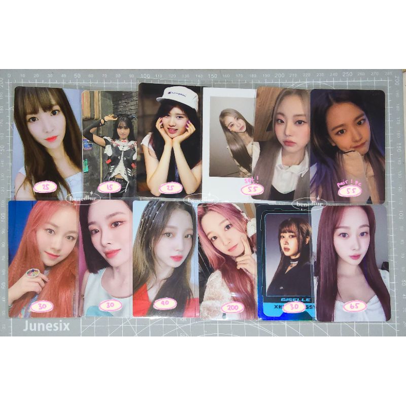꒰ baca deskripsi ꒱ pc photocard kpop girl group aespa giselle ive yujin gfriend stayc rocket punch b