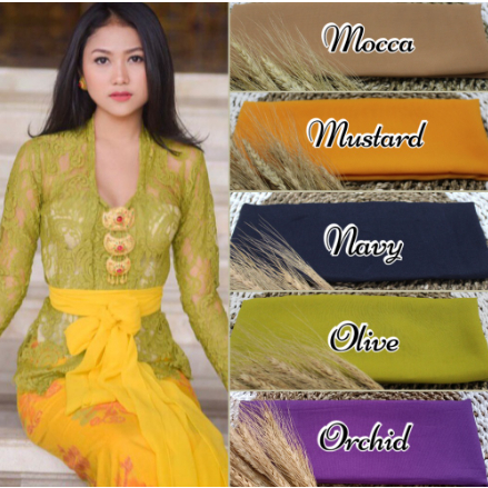 Langsung kirim➡️ Selendang Bali / selendang sifon/ Sampur Polos / Selendang Bali Sampur Kain Tari Se