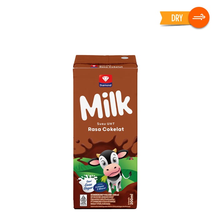 Promo Harga Diamond Milk UHT Chocolate 200 ml - Shopee