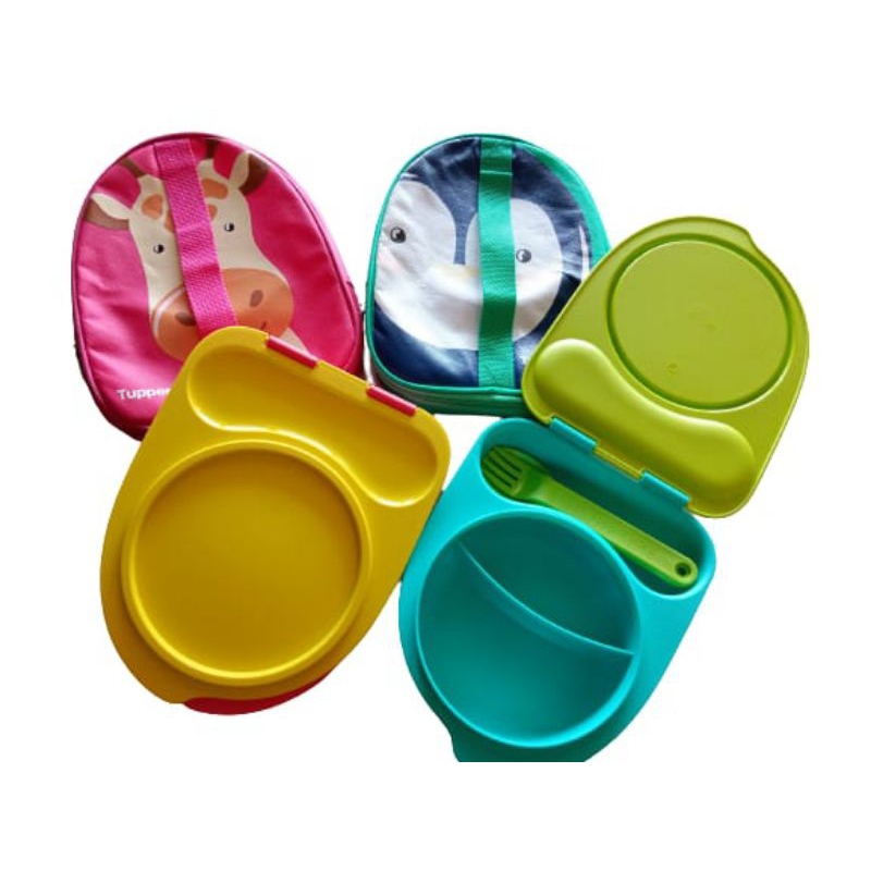 kiddos lunch box tupperware ori sisa pink