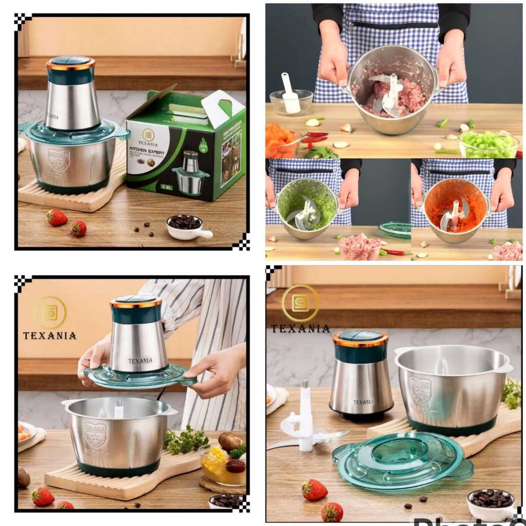TEXANIA blender daging stainles 2 liter / choper stainles 2 liter / TERMURAHHH