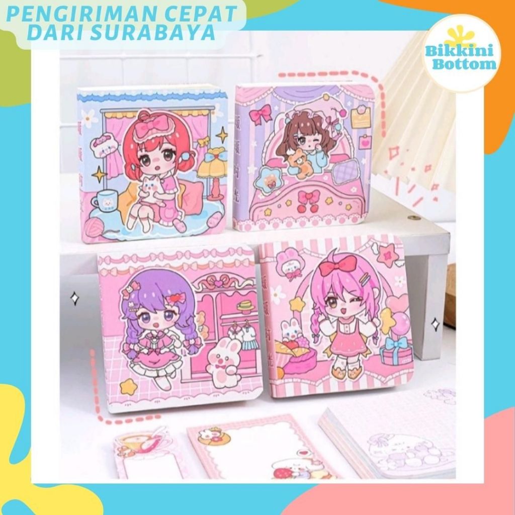 

Notebook Persegi Mini Motif Diary Jurnal Hard Cover NB44