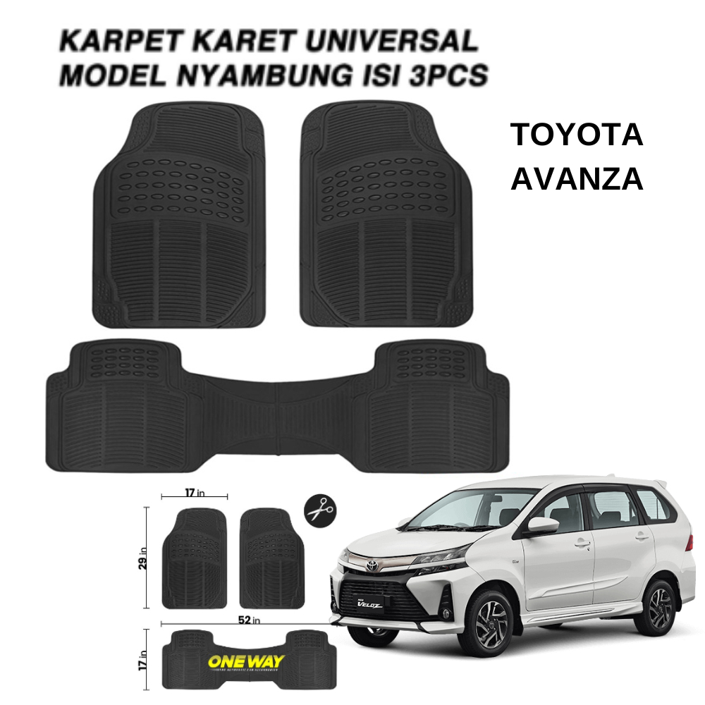 KARPET MOBIL AVANZA ONEWAY Karpet Mobil Karet Rubber UNIVERSAL