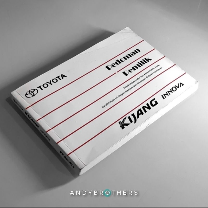 Buku Manual Book Pedoman Mobil Toyota Kijang Innova Inova gen-1 2004-2011 ORIGINAL