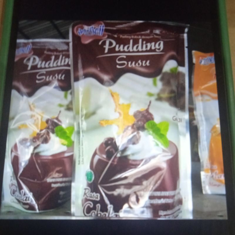 

pudingcoklat/pandan/mangga/vanila