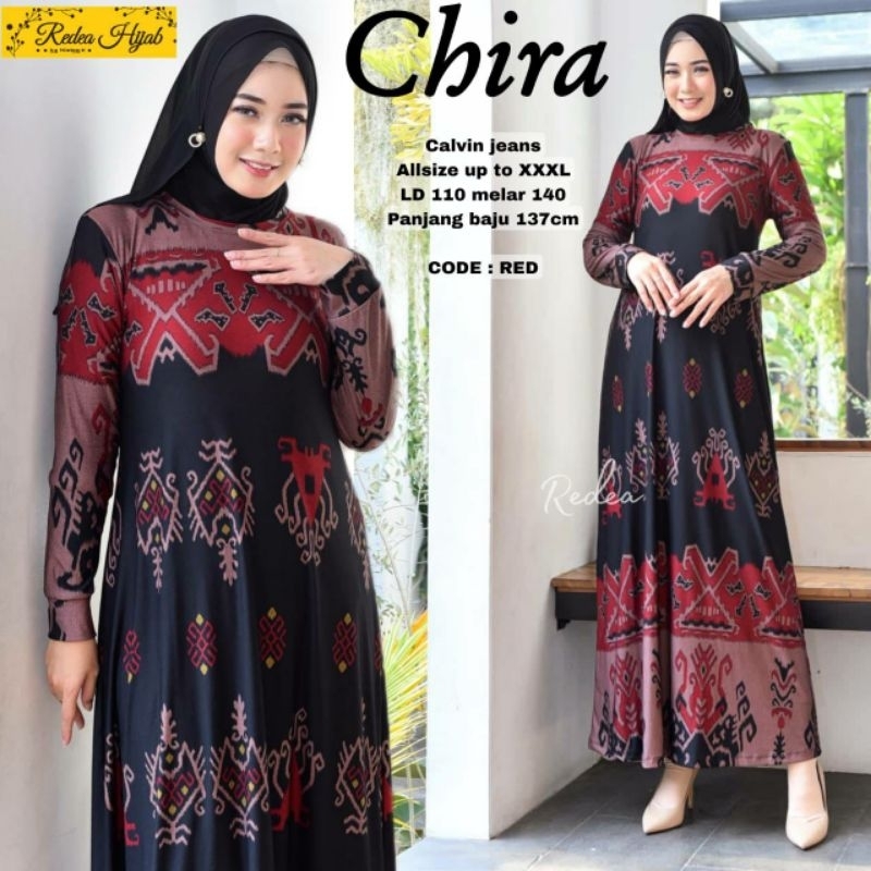 Chira Jumbo Maxy - Gamis Jumbo Ld 110 - 130 Pb 137 Calvin Jeans Fit XXXL Motif Borneo Toraja Dress B