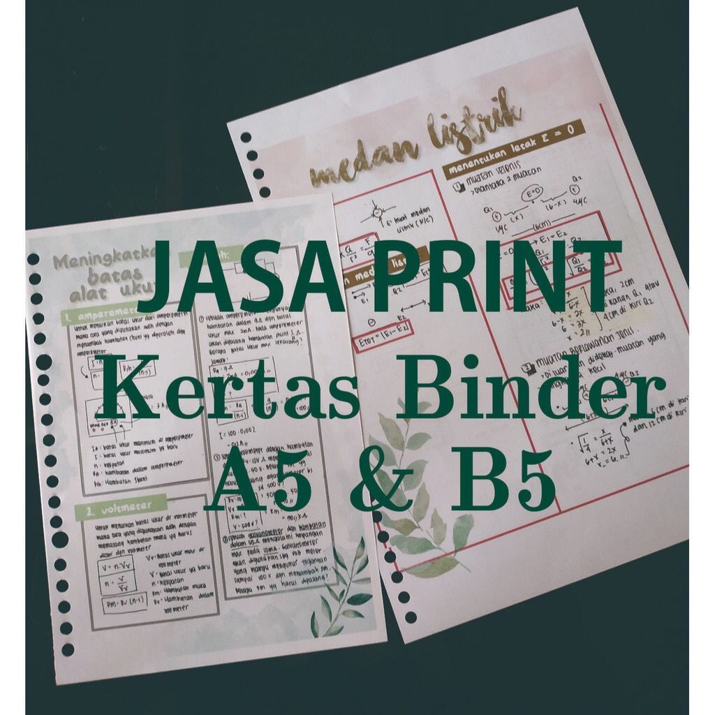 

Jasa Print Kertas Binder A5 dan B5