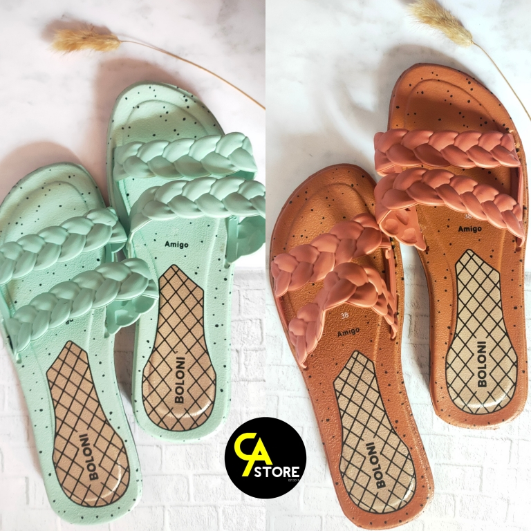 ( AMIGO) Sandal BOLONI slop wanita/sandal fashion/sandal santai