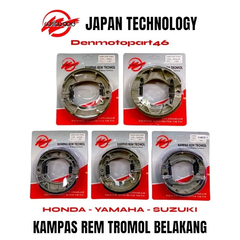 Kampas rem belakang wilwood all motor bebek matic