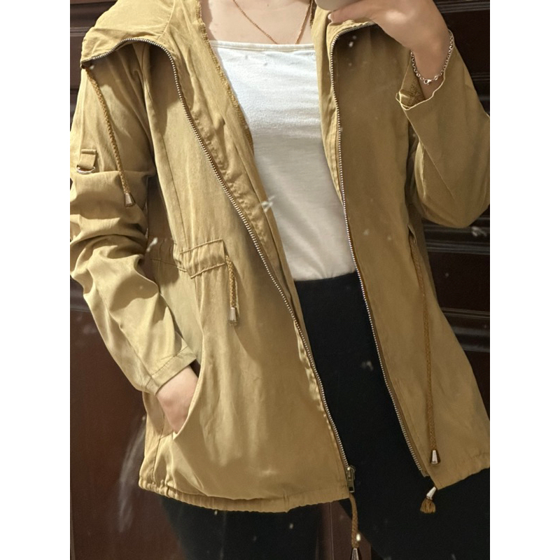 preloved parka brown jacket