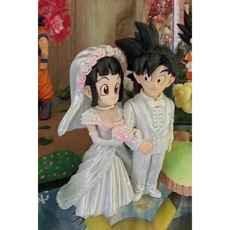 action figure dragon ball goku dan chi chi wedding