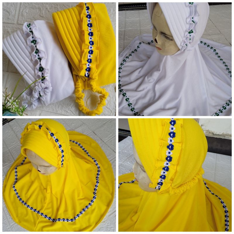jilbab sekolah SD #Mi#Tk#paud#renda#bordir nama