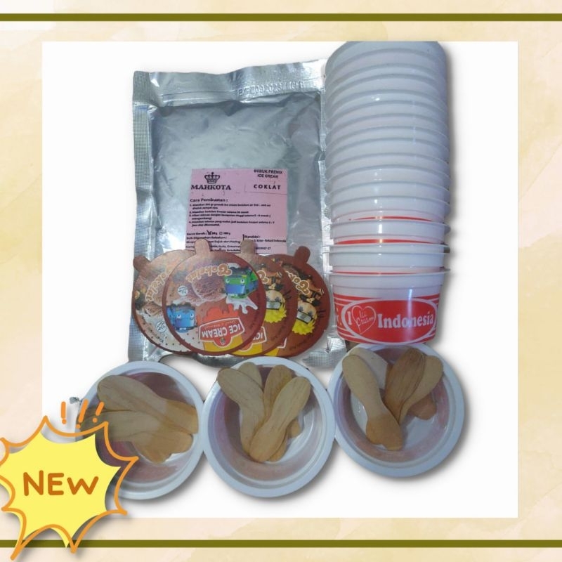 

Paket Bubuk Es Krim 200gr 70ml (Bubuk+cup+tutup+sendok)