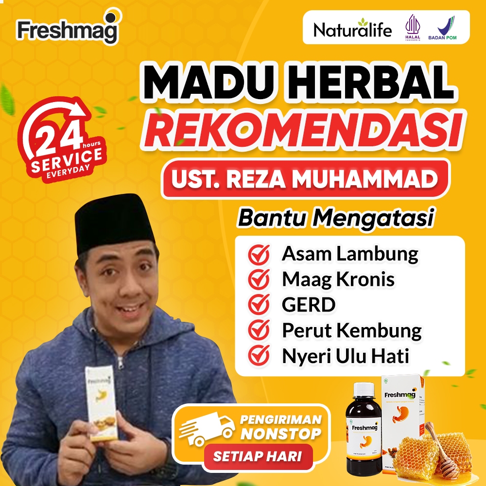 FRESHMAG Original Madu Herbal Lambung Efektif Atasi Masalah Asam Lambung Maag GERD Iritasi Lambung T