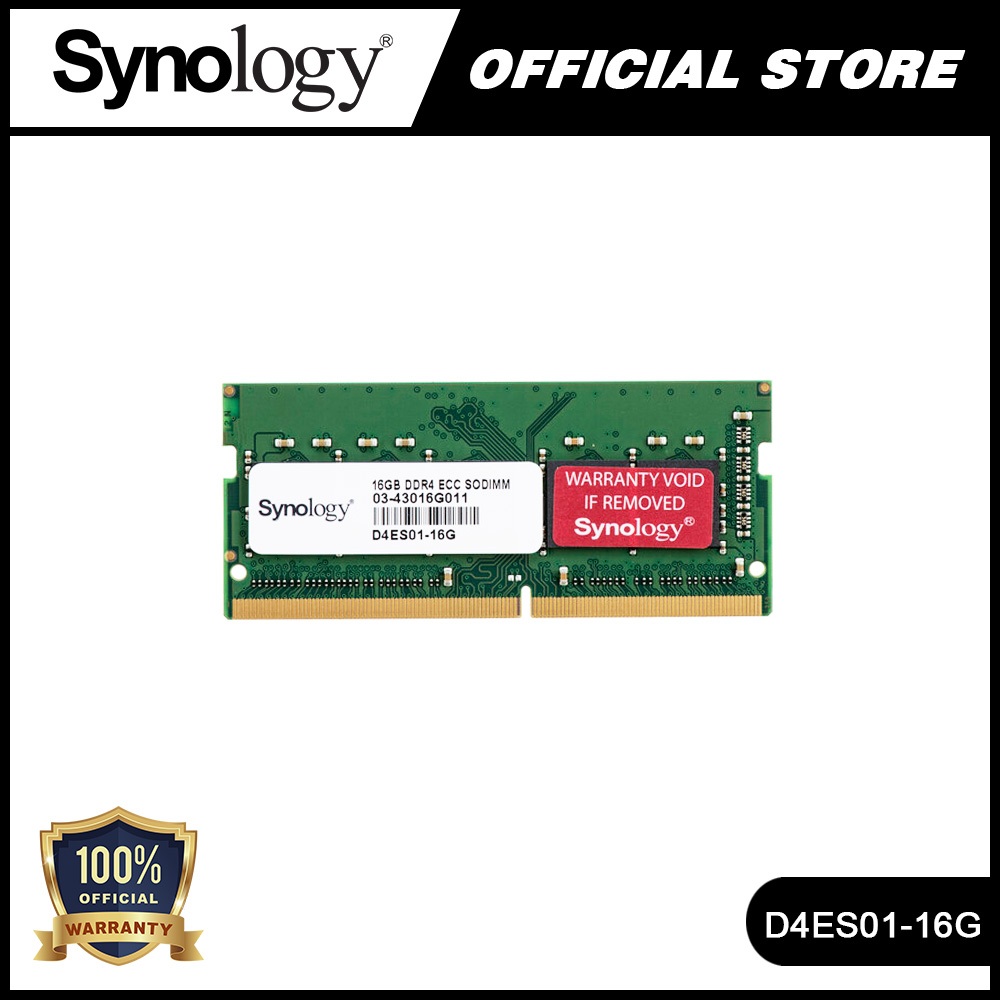 Synology RAM 16GB DDR4 ECC Sodimm 4GB - D4ES01-16G