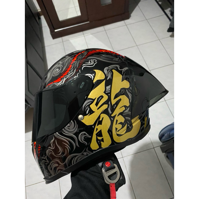 HELM ZEUS ZS 822B BL AO15 Gold Single Flat Visor