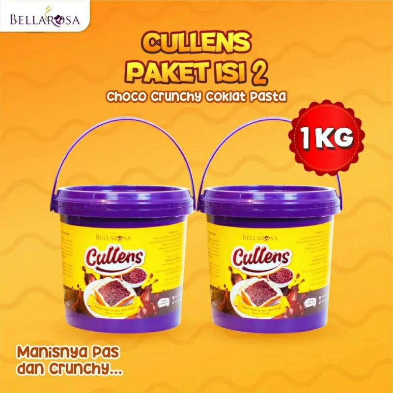 

Paket 2 ember (1KG) Cokelat Cullens Bellarosa isi 500 gram