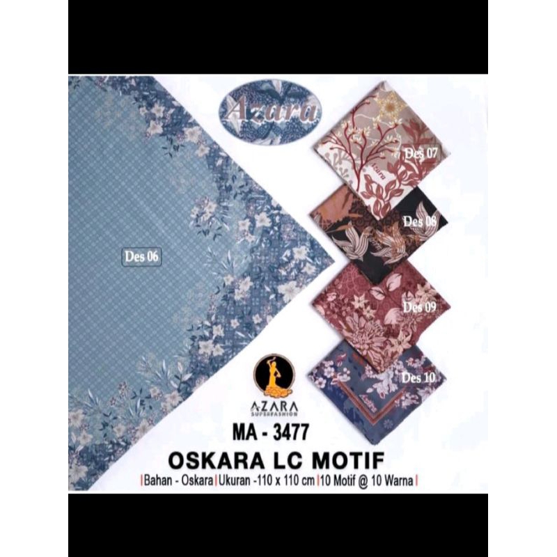 Hijab Oskara Motif LC by Azahra