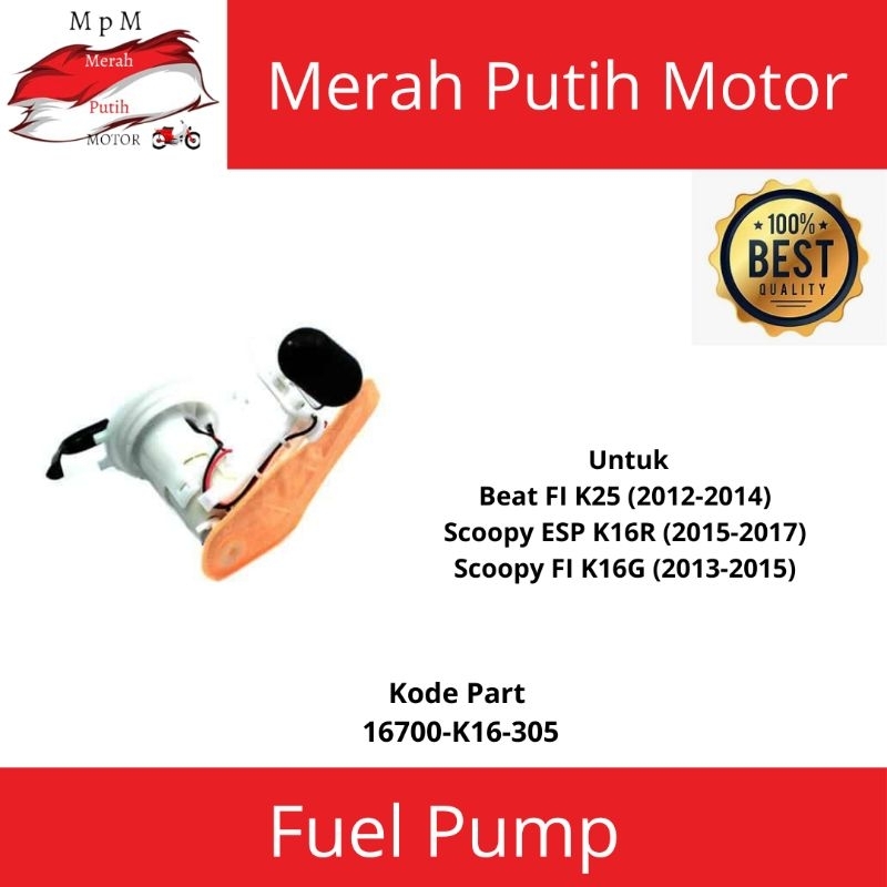 FUELPUMP POMPA BENSIN FULPUMP HONDA BEAT FI BEAT POP SCOOPY FI ESP 100% ORIGINAL AHM