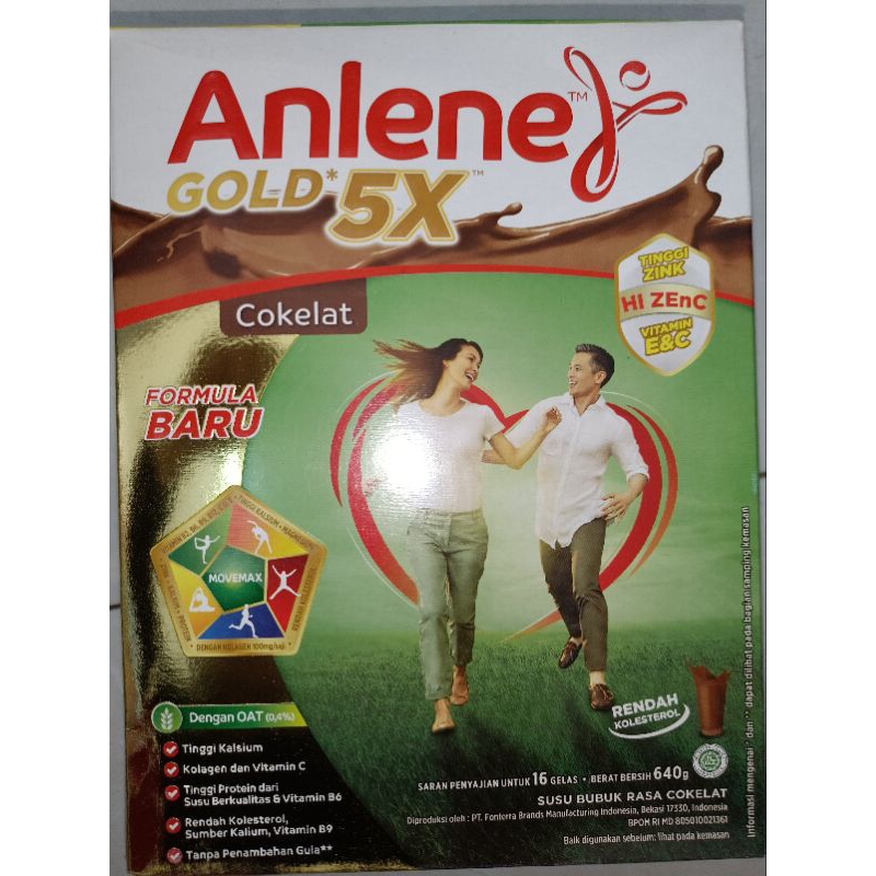 

Anlene Gold 5X Susu Bubuk Dewasa Coklat 640g