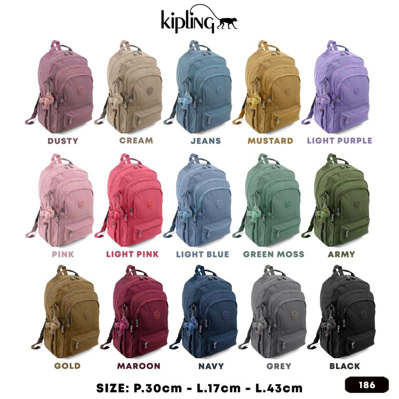 Tas Ransel Kipling 186 Large + T4 Laptop 14 Inch