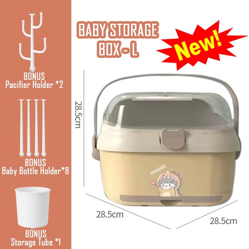 *COD* Rak Pengering Botol Bayi Zavanese Perlengkapan Bayi - Pengering Botol Gelas Serbaguna-CREAM