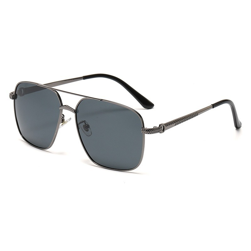 Frame Anti UV400 Sinar Matahari Kaca Mata Hitam  Kacamata Hitam Polarized Pria Cowok Wanita Retro Ke