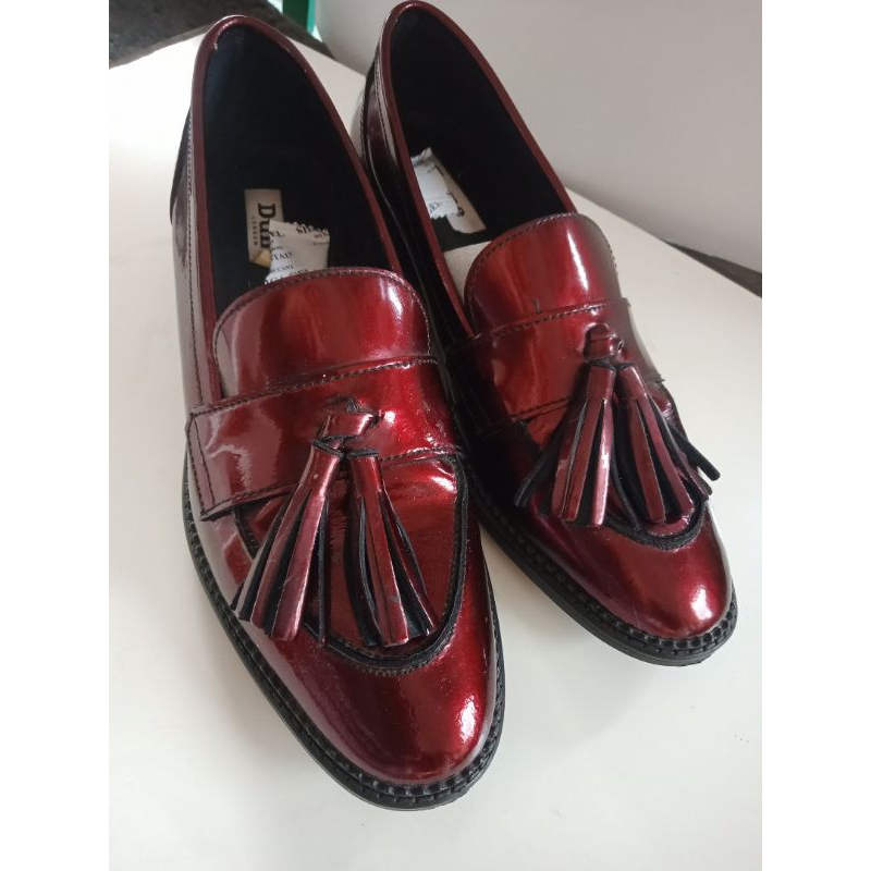 Sepatu wanita Oxford shoes original Dune London 39 marun kulit