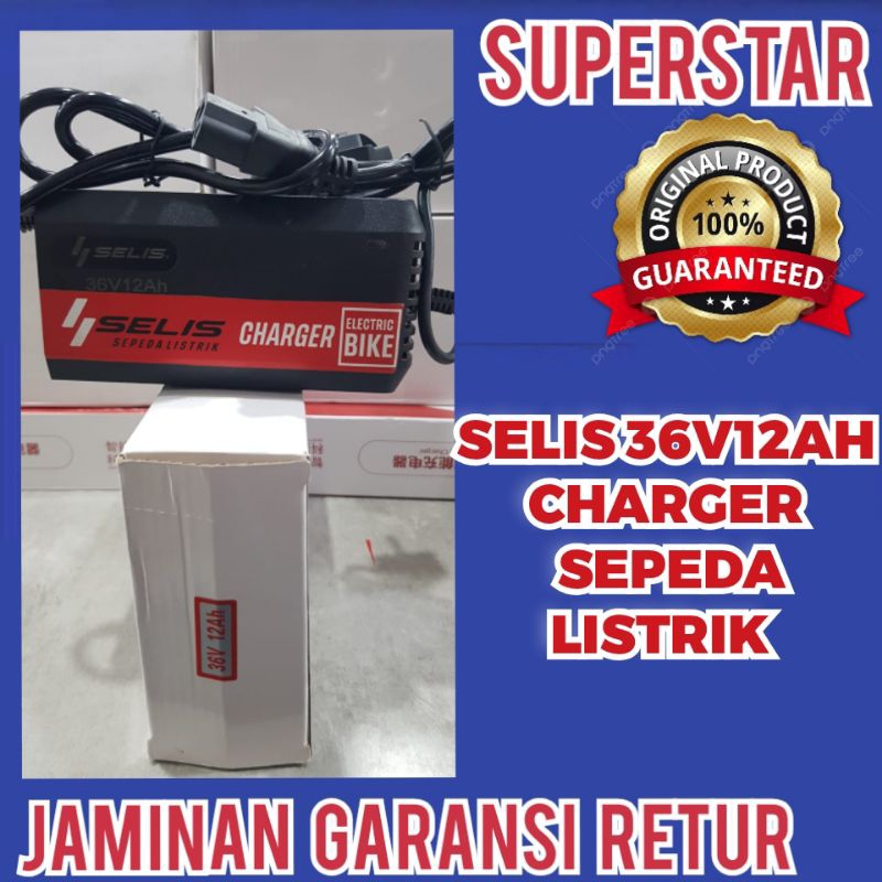 charger original selis 36v12ah charger sepeda listrik 36v12ah