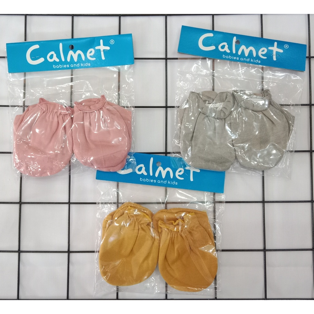 Calmet Sarung Tangan Kaki Bayi newborn Gloves Polos warna