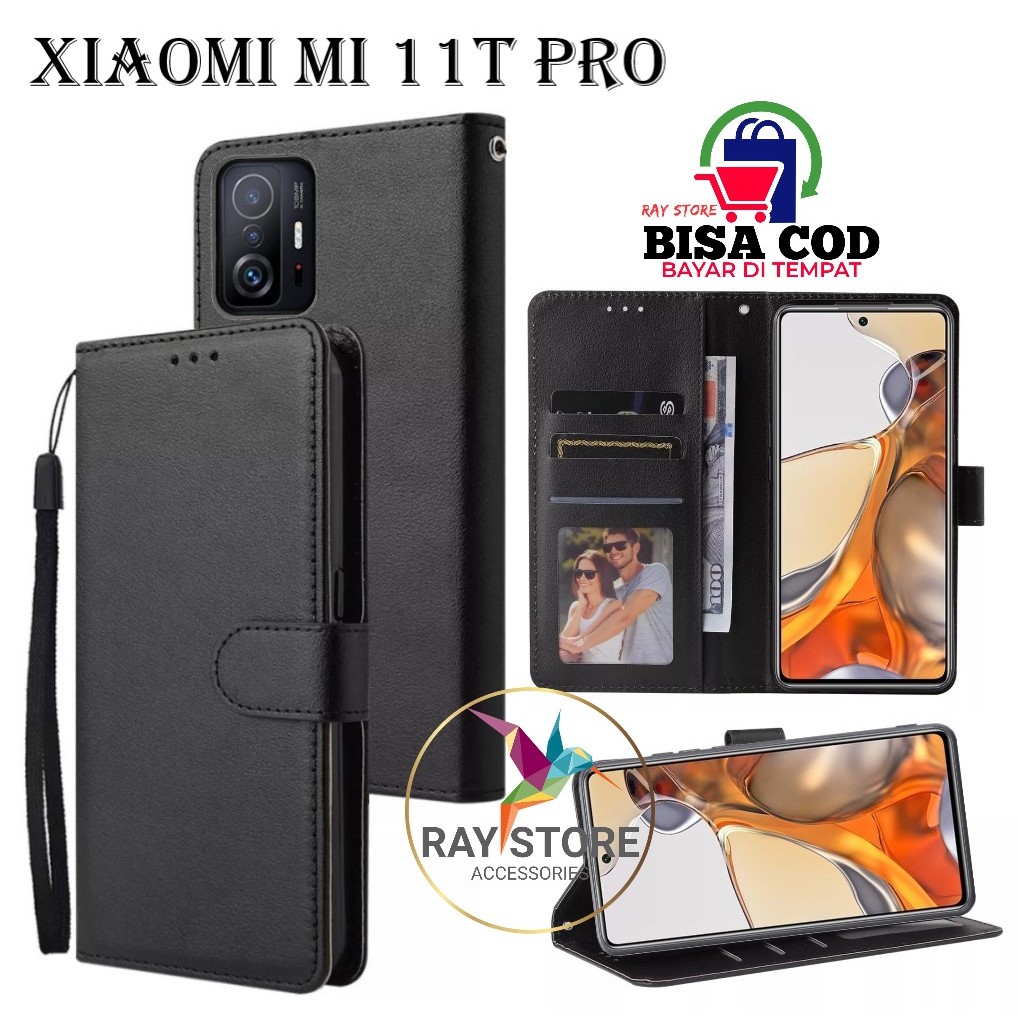 XIAOMI MI 11T PRO FLIP LEATHER CASE PREMIUM-FLIP WALLET CASE UNTUK xiaomi mi 11t pro