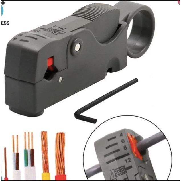 Rotary Coaxial Cable Stripper Cutter RG58 RG6 RG59 RG62 Alat Pengupas Kabel Antena TV Kabel LAN Data