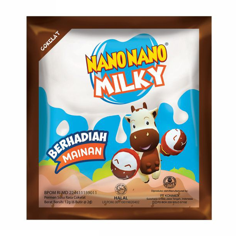 

NANO NANO Permen Milky Cokelat 12 g