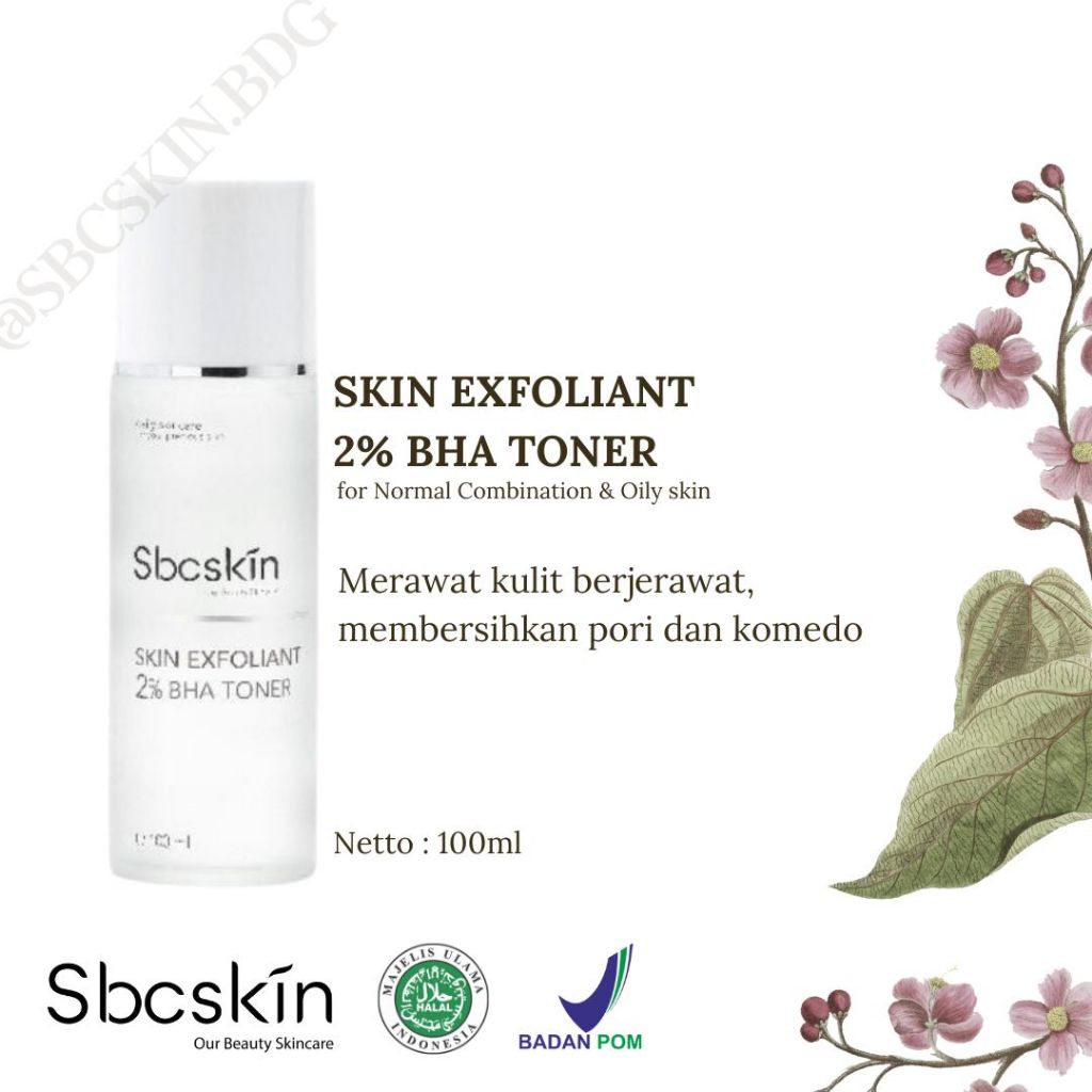[BPOM] Skin Exfoliant AHA BHA Toner For Normal Combination And Oily Skin 100 ml|Toner Exfo | Toner A
