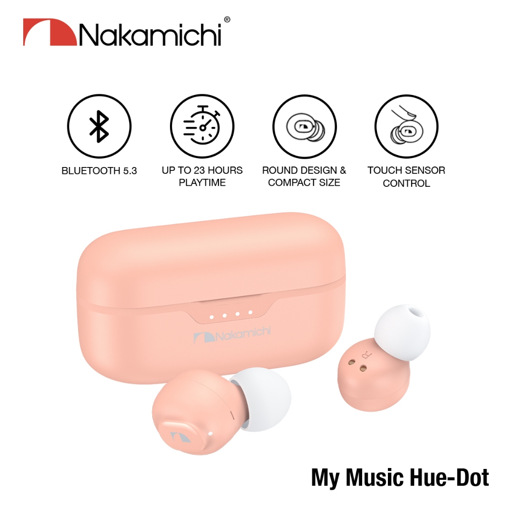 Nakamichi My Music Hue Dot True Wireless Bluetooth Earphones