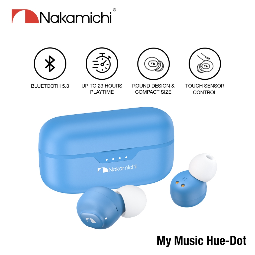 Nakamichi My Music Hue Dot True Wireless Bluetooth Earphones