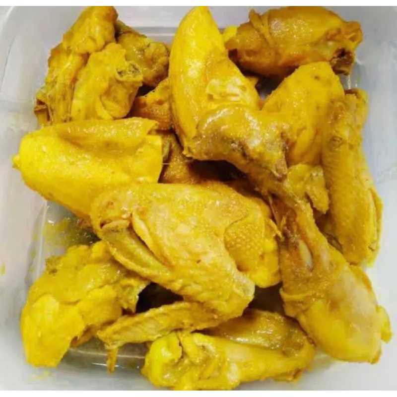 

ayam ungkep bumbu kuning homemade/ ayam lengkuas / ayam marinasi bumbu kuning / ayam ungkep bumbu kuning siap masak/ ayam ungkep bumbu kuning siap goreng / ayam frozen