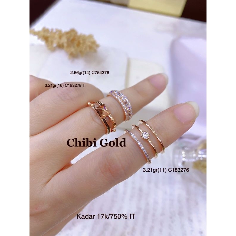 cincin Italy emas 750 kadar 17k C754376