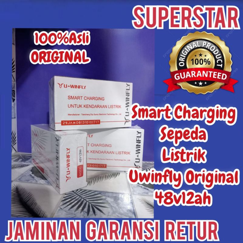 ( Ori ) Charger Sepeda Listrik U-winfly Original 48V 12Ah - Charger Aki Sepeda Listrik