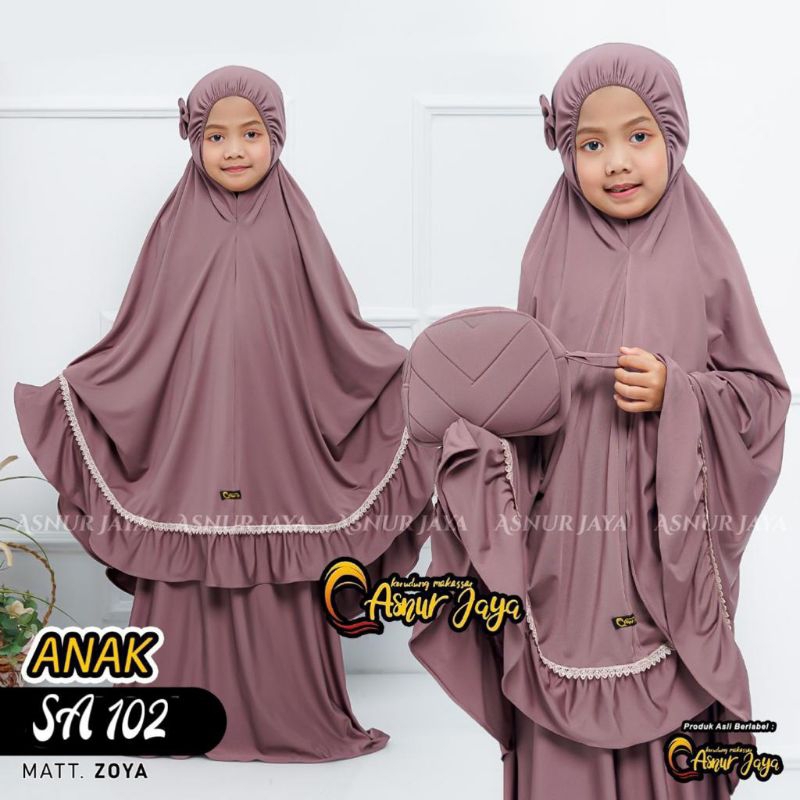 ASNUR JAYA ORIGINAL/MUKENAH/ANAK/JERSY ZOYA/SA 102