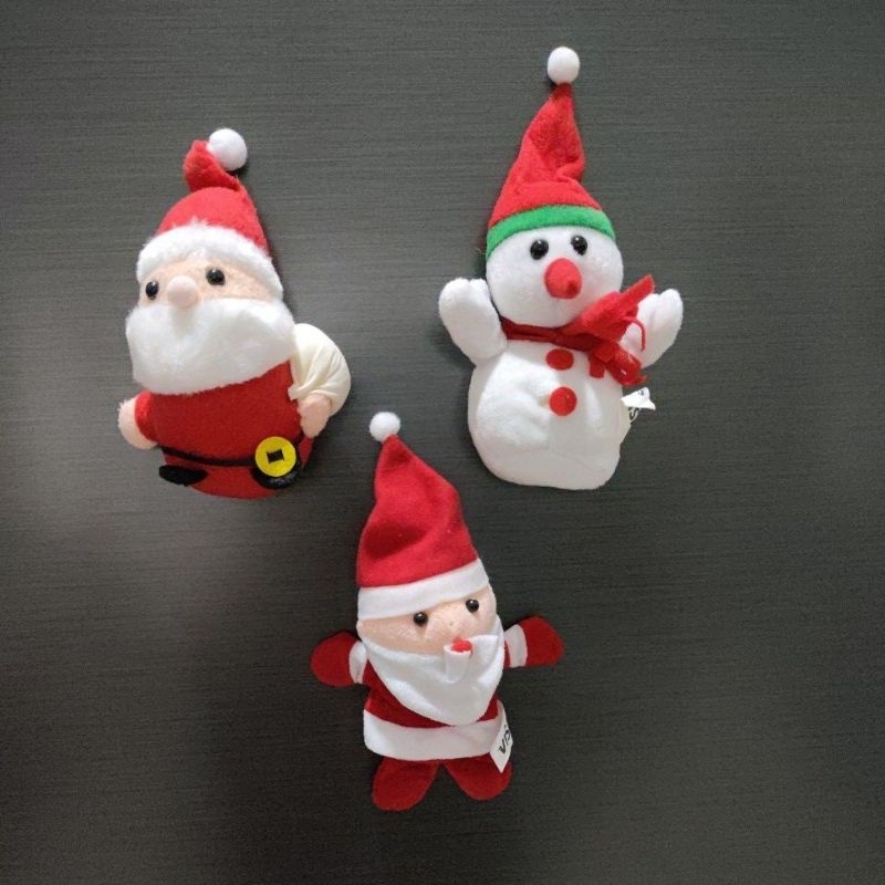 Boneka Magnet Kulkas Santa Claus - Snowman - hadiah ulang tahun - hadiah Natal